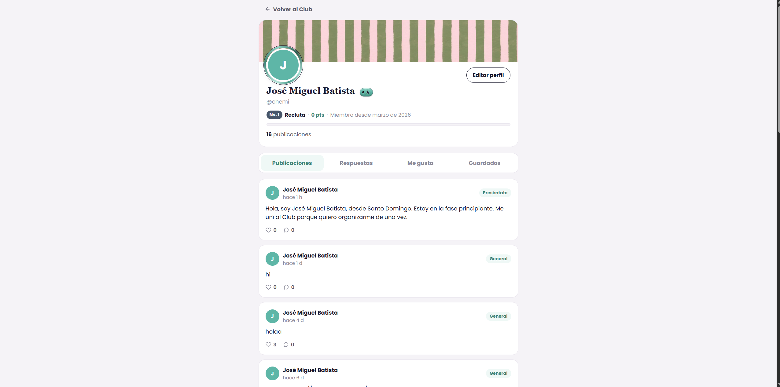 Mi perfil · puntos