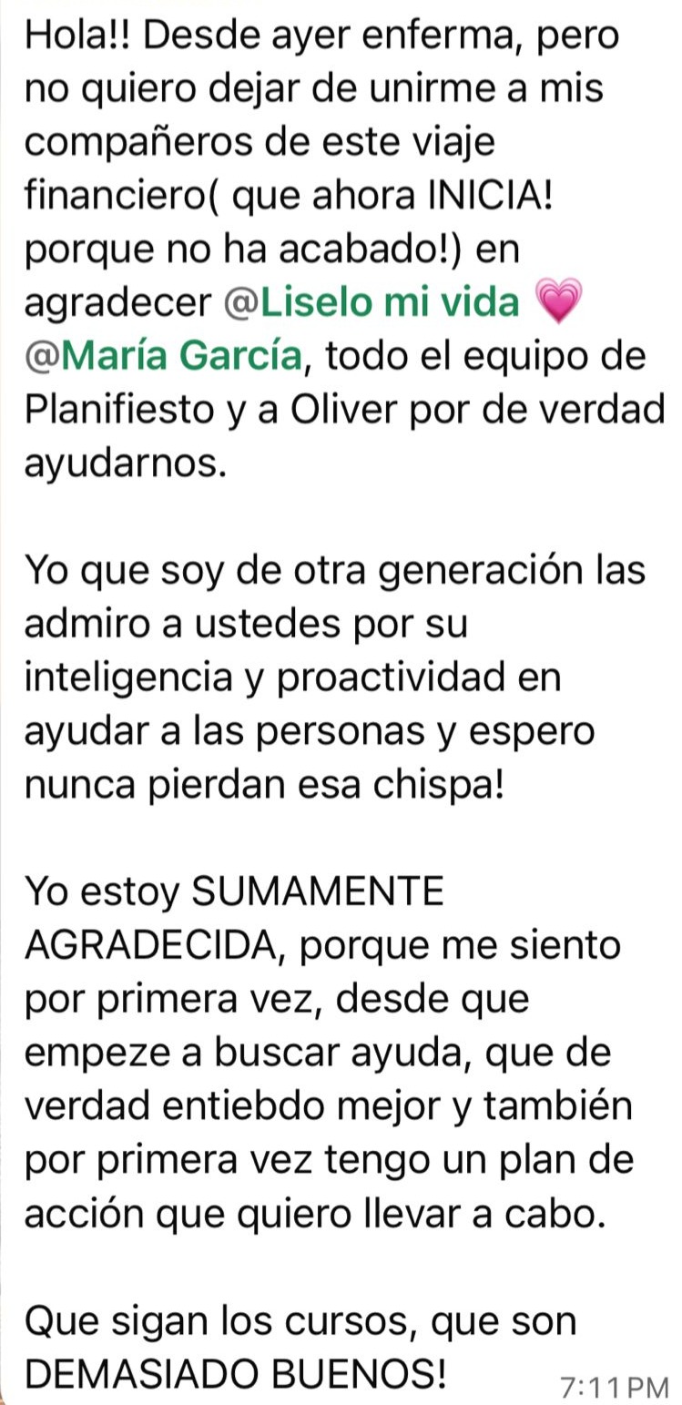 Testimonio de participante de la mentoría